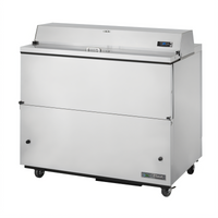 Mobile School Milk Cooler, Forced-Air, Stainless Steel, 12-Crate Capacity