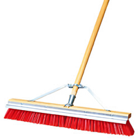 Flo-Pac ScraperBroom Coarse/Heavy 24-Inch Hardwood Block Push Broom with Steel Scraper Blade