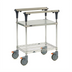 Thumbnail image #1 for Metro PrepMate MultiStation 48-Inch Mobile Prep Cart with Solid Galvanized Shelf and Brite Zinc Wire Shelf