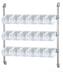 Thumbnail image #1 for Quantum Wall-Mount Cantilever Bin Holder Starter Unit with 18 Clear Bins, 36 x 10-7/8 x 34 Inches