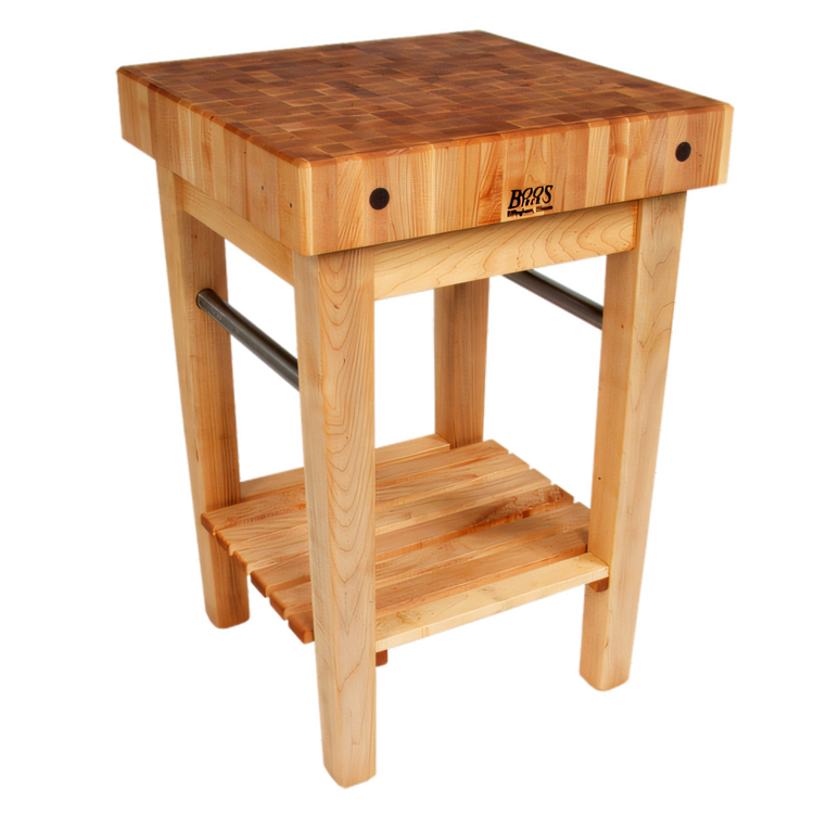 Product image #1 for John Boos Pro Prep 30 x 24 x 36-Inch End-Grain Maple Butcher Block Work Table