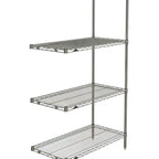 Thumbnail image #1 for Metro Super Erecta AN336BR Wire Shelving Add-On Unit, 36"W x 18"D x 63"H, 4 Shelves, Zinc Finish