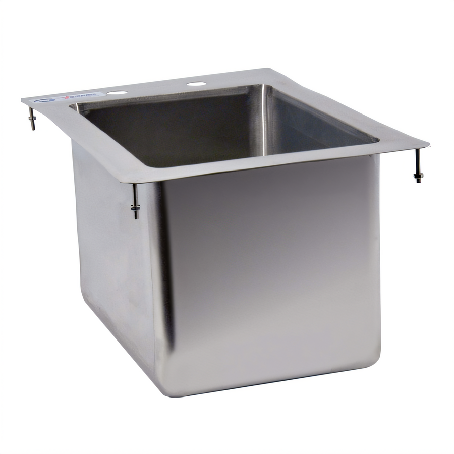 Product image #1 for Drop-In Single Compartment Stainless Steel Sink with 10 x 14 x 10 Inch Bowl and 3-1/2 Inch Drain Basket