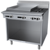 Thumbnail image #1 for Garland Cuisine Series Heavy Duty 36-Inch Natural Gas Combination Top Range with 24-Inch Left Griddle, 2 Right Open Burners, and Storage Base