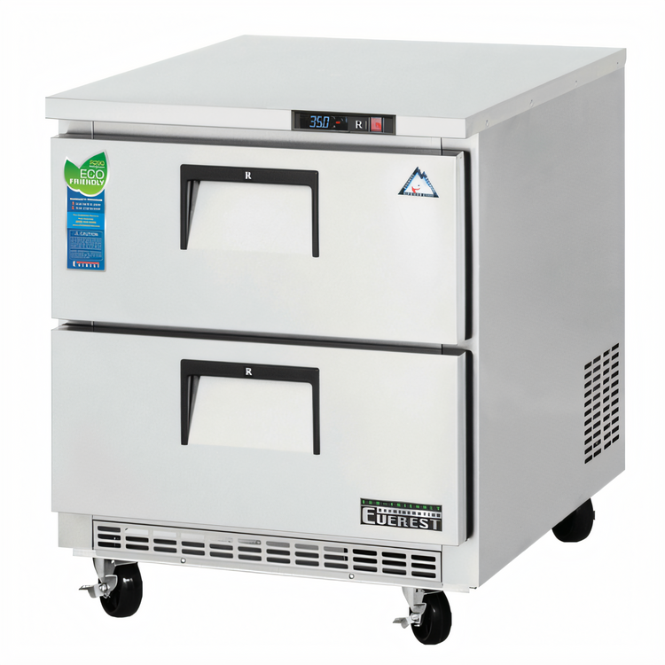 Product image #1 for Everest Refrigeration 1-Section Drawered Undercounter Refrigerator With Stainless Steel Worktop, 7.5 Cu. Ft.