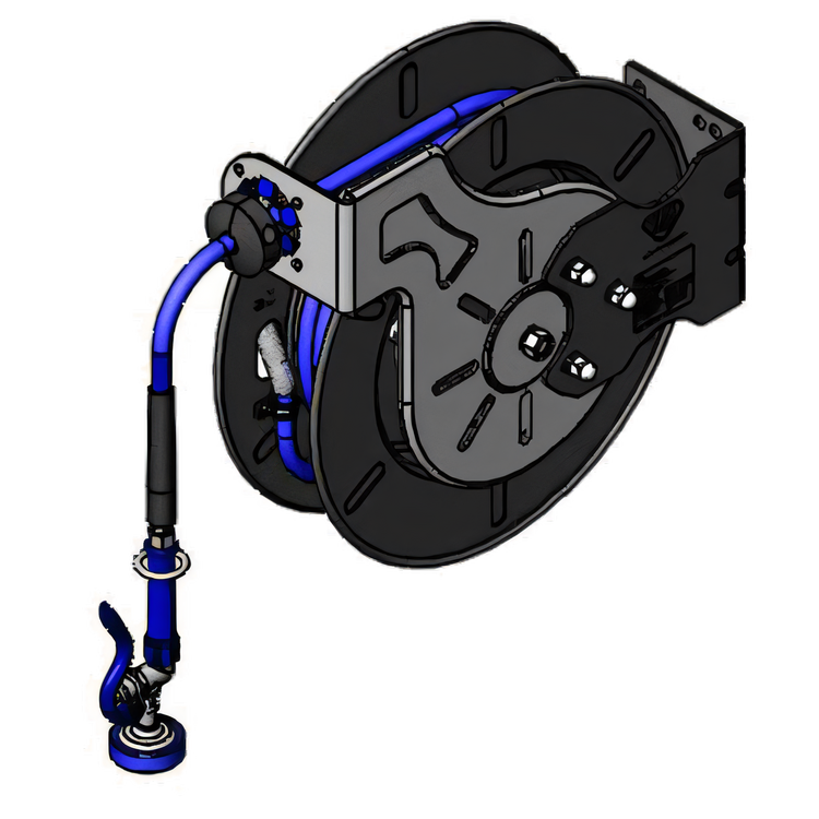 Product image #1 for Open Epoxy-Coated Retractable Hose Reel with 3/8 Inch x 50 Foot Hose