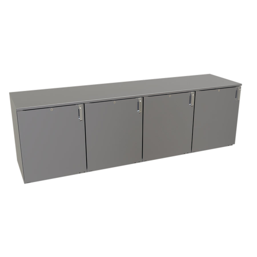 Product image #1 for Glastender Low Profile Four-Section Back Bar Dry Storage Cabinet, 96 Inch Wide