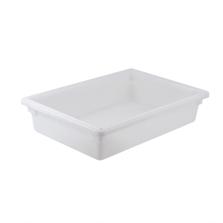 Product image #1 for Winco PFFW-6 Full-Size White Polypropylene Food Storage Box, 6-Inch Deep, 9 Gallon