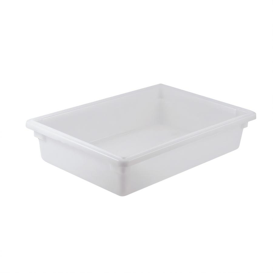 Product image #1 for Winco PFFW-6 Full-Size White Polypropylene Food Storage Box, 6-Inch Deep, 9 Gallon
