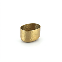 American Metalcraft Hammered Gold Aluminum Oval Sugar Packet Holder, 6 oz.
