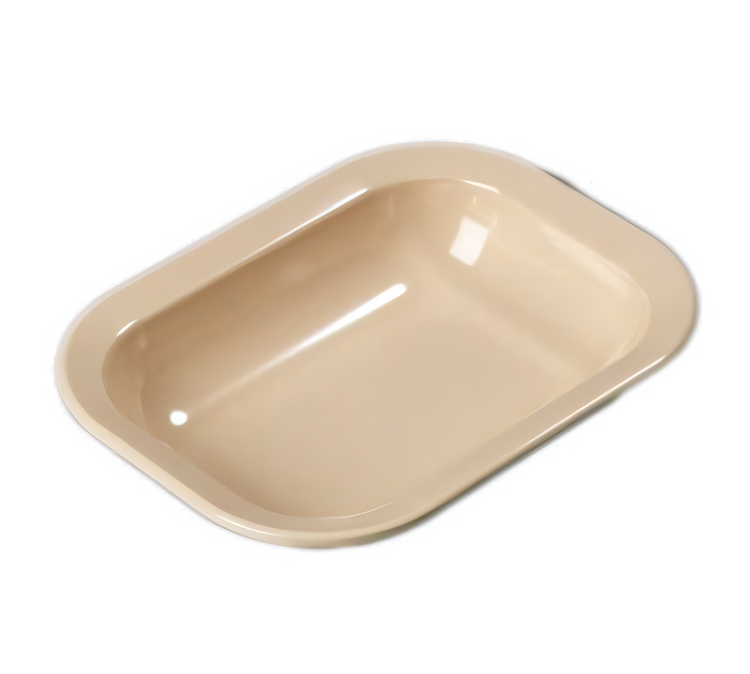 Product image #1 for Carlisle Narrow Rimmed Rectangular Baker/Server Bowl, 28 oz., Tan Melamine