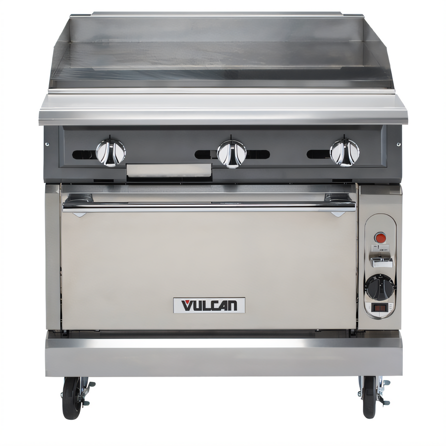 Product image #1 for Vulcan VGM36B 36-Inch Heavy Duty Manual Gas Griddle Range with Cabinet Base