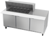 Thumbnail image #1 for Beverage-Air Three-Section Mega Top Refrigerated Prep Table, 72 Inch, 3 Door