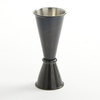 Japanese-Style Stainless Steel Double Jigger, 1 oz. x 2 oz., Black Finish