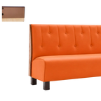 Thumbnail image #1 for ATSMFG ATS AT&S-ASWB-K36-RD GR7 Kevin Wall Booth, 36" high, Raindrop back, removable sinuous spring seat with connecting links, upholstered, heavy