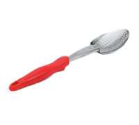 Ergo Grip™ Heavy Duty Perforated Serving Spoon with Red Nylon Handle