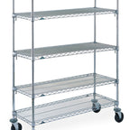 Thumbnail image #1 for Metro Super Erecta 5A356EC 5-Shelf Chrome Wire Shelving Cart, 48 x 18 x 67-7/8 Inches, 900 lb Capacity