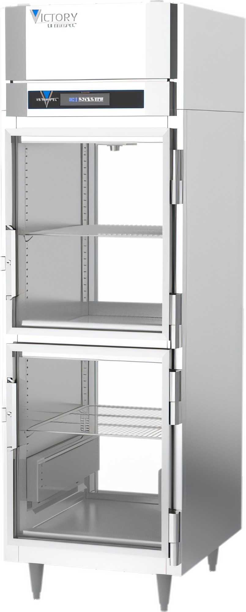 Product image #1 for Victory UltraSpec™ HS-1D-1-PT-HG One-Section Pass-Thru Heated Cabinet with Half-Size Glass Doors