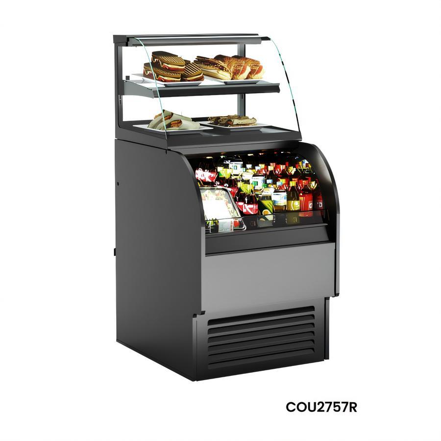 Product image #1 for Structural Concepts Oasis 27-1/2" Combination Service/Self-Service Dual-Temp Merchandiser with Curved Front Glass