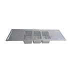 Thumbnail image #1 for BK Resources BK-DIS-1014-3-18T-PG Three-Compartment 10 x 14-Inch Drop-In Stainless Steel Sink with Double Drainboards and Lead-Free Faucet