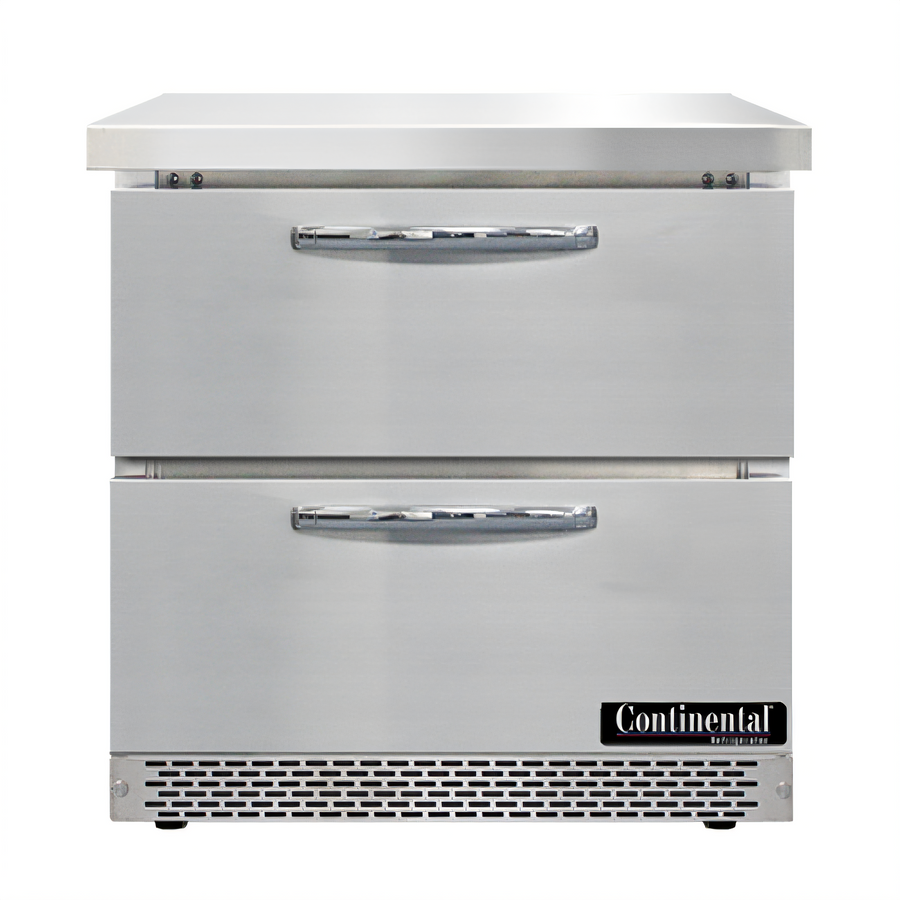 Product image #1 for Continental Refrigerator SWF32N-FB-D 32-Inch Front Breathing Worktop Freezer with Two Drawers, R290 Hydrocarbon
