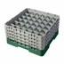 Thumbnail image #2 for Cambro Camrack® Full-Size 36-Compartment Glass Rack with 4 Soft Gray Extenders, Sherwood Green, 8-1/2-Inch Height