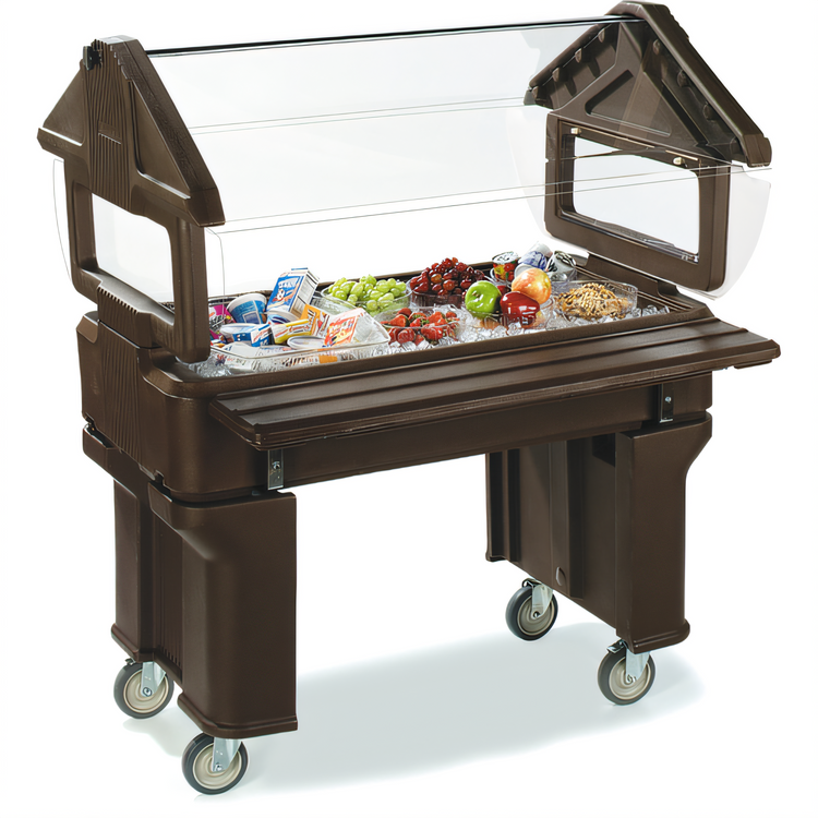 Product image #1 for SixStar Portable 4 Ft Food Bar with Legs, 3-Pan Capacity, Forest Green