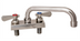 Thumbnail image #1 for BK Resources Evolution Series Commercial 4-Inch Center Deck Mount Stainless Steel Faucet with 8-Inch Swing Spout