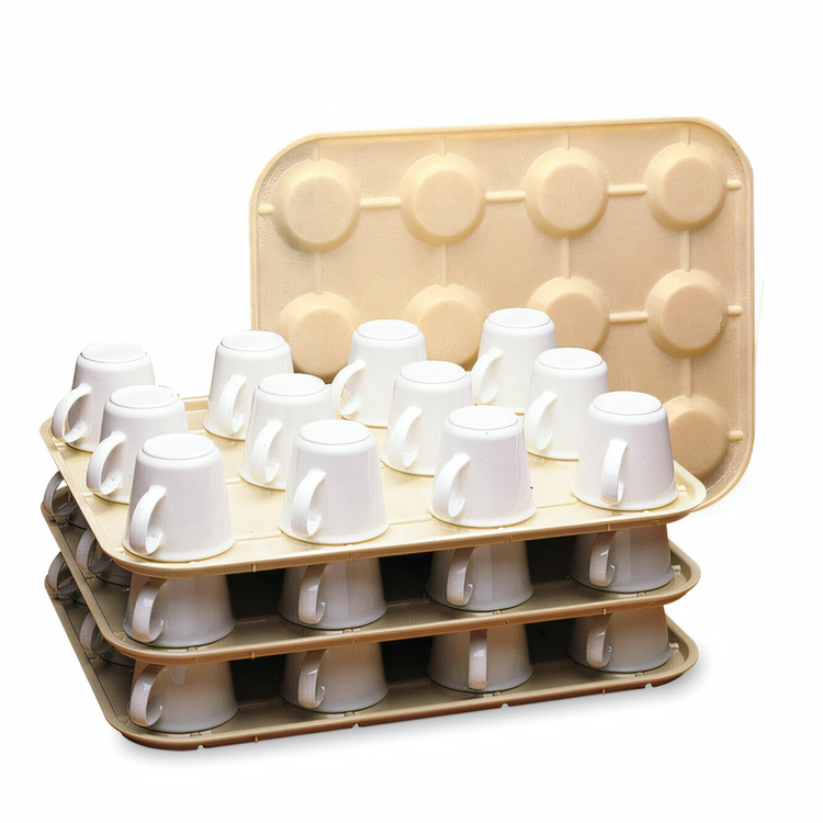 Product image #2 for Cambro Kup Keeper 12-Cup Stackable Bar Glass Storage Rack, Beige
