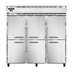 Thumbnail image #1 for Continental Refrigerator 3FSNSAHD Three-Section Shallow Depth Half-Height Solid Door Reach-In Freezer