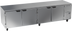 Thumbnail image #1 for Beverage-Air Four-Section Undercounter Reach-In Refrigerator, Side-Mount Self-Contained, 118 Inch Wide, Solid Doors