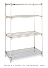 Metro Super Erecta Super Adjustable Starter Wire Shelving Unit, 30W x 18D x 63H, Chrome Plated, 4 Shelves