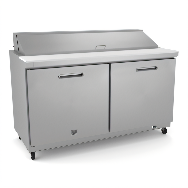Product image #1 for Kelvinator Commercial Two-Section Refrigerated Sandwich/Salad Prep Table, 61-1/4 Inch, 16 x 1/6 Pan Capacity