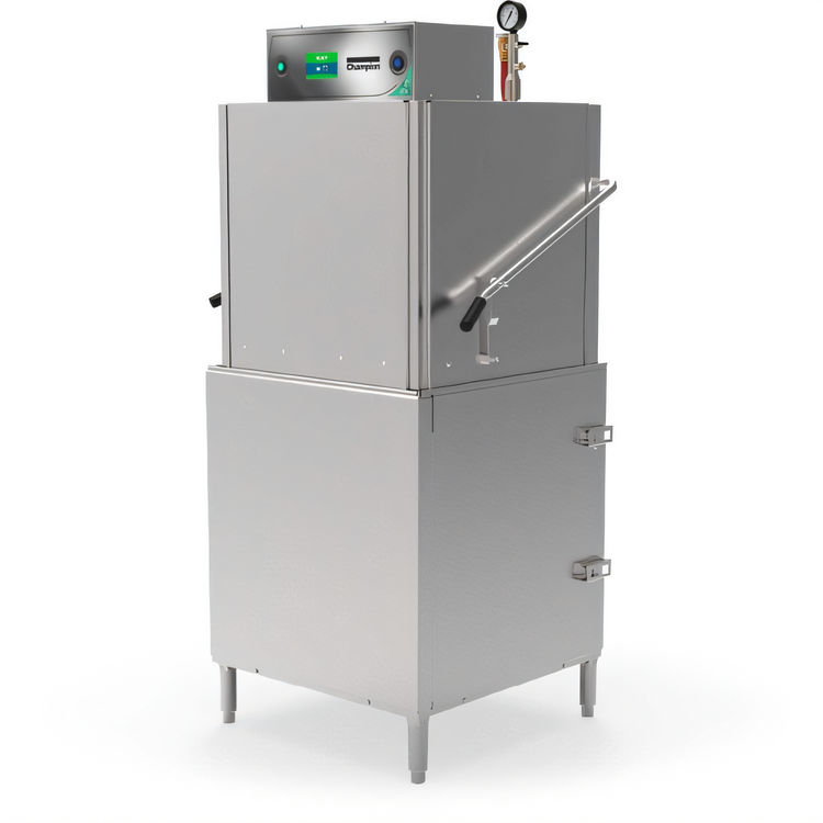 Product image #1 for Champion DH-3000 Single-Rack High-Temperature Door-Type Dishwasher with 40°/70°F Rise Electric Booster, 60 Racks/Hour