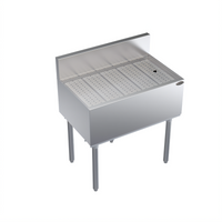 Krowne Royal Series 30-Inch Freestanding Stainless Steel Underbar Drainboard