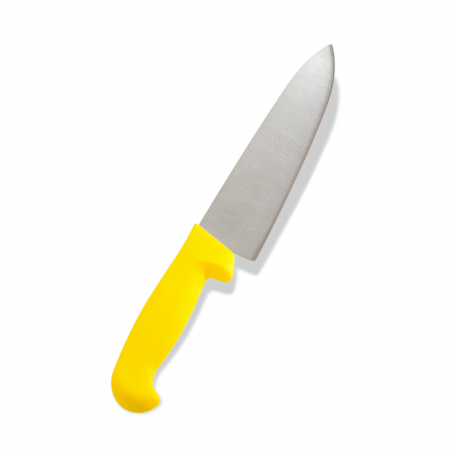 Product image #1 for Crestware 10-Inch High Carbon German Steel Stamped Cook's Knife with Yellow Polypropylene Handle