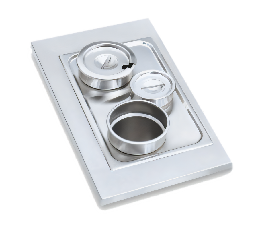 Product image #1 for Vollrath Stainless Steel Food Bar Adapter Plate with 3 Round Cutouts