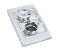 Vollrath Stainless Steel Food Bar Adapter Plate with 3 Round Cutouts