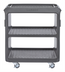 Thumbnail image #1 for Cambro Service Cart PRO Small Open-Sides 3-Shelf Bus Cart, Dark Brown