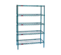 EagleGard 5-Tier Starter Wire Shelving Unit, 30 x 18 x 74 Inches, Blue-Green Hybrid Epoxy Finish