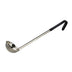 Thumbnail image #1 for Winco Prime 3 oz Black-Handle One-Piece Stainless Steel Portion Control Ladle