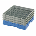 Thumbnail image #2 for Cambro Camrack® 25S638168 Full-Size 25-Compartment Glass Rack, Blue, with 3 Soft Gray Extenders Case of 3