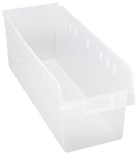Quantum Store-Max 8-Inch Clear Nesting Shelf Bin, 23-5/8 x 8-3/8 x 8 Inches