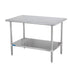 Thumbnail image #1 for 30 Inch x 30 Inch 18-Gauge Stainless Steel Corner Work Table with Adjustable Undershelf