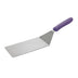 Thumbnail image #1 for Winco 8-Inch x 4-Inch Offset Stainless Steel Turner with Purple Polypropylene Handle