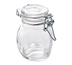 Thumbnail image #1 for American Metalcraft 3.5 oz Clear Glass Mini Mason Jar Condiment Jar with Hinged Lid