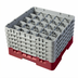 Thumbnail image #2 for Cambro Camrack® Full Size 25-Compartment Glass Rack with 5 Soft Gray Extenders, Cranberry