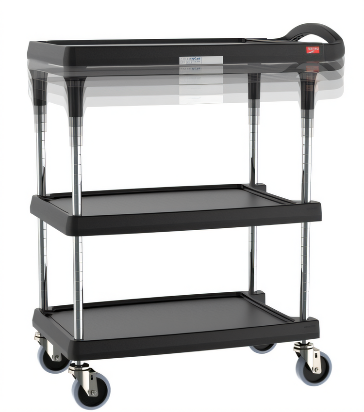 Product image #1 for Metro myCart Plus Series 3-Shelf Adjustable-Height Polymer Utility Cart
