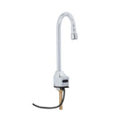 Thumbnail image #1 for T&S Brass Chekpoint EC-3100TMVHGF10 Touchless Deck-Mount Faucet with Rigid Gooseneck Spout, Chrome, 1.0 GPM