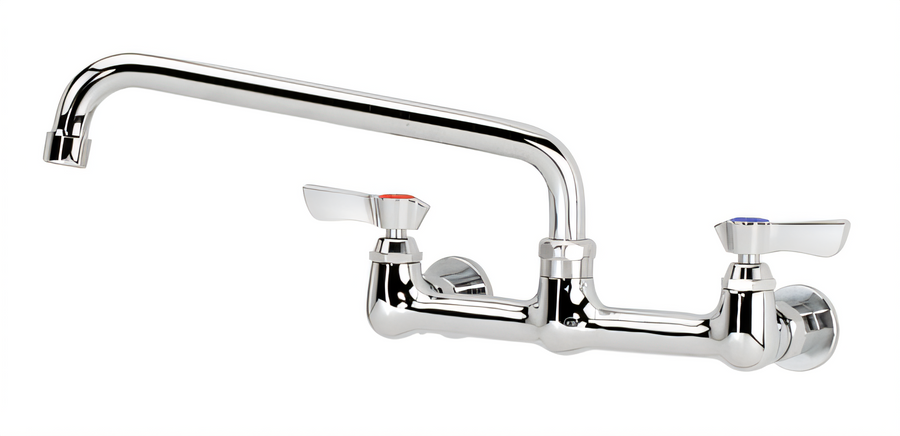 Product image #1 for Krowne Silver Series Splash-Mounted Commercial Faucet with 8-Inch Centers and 10-Inch Swing Spout